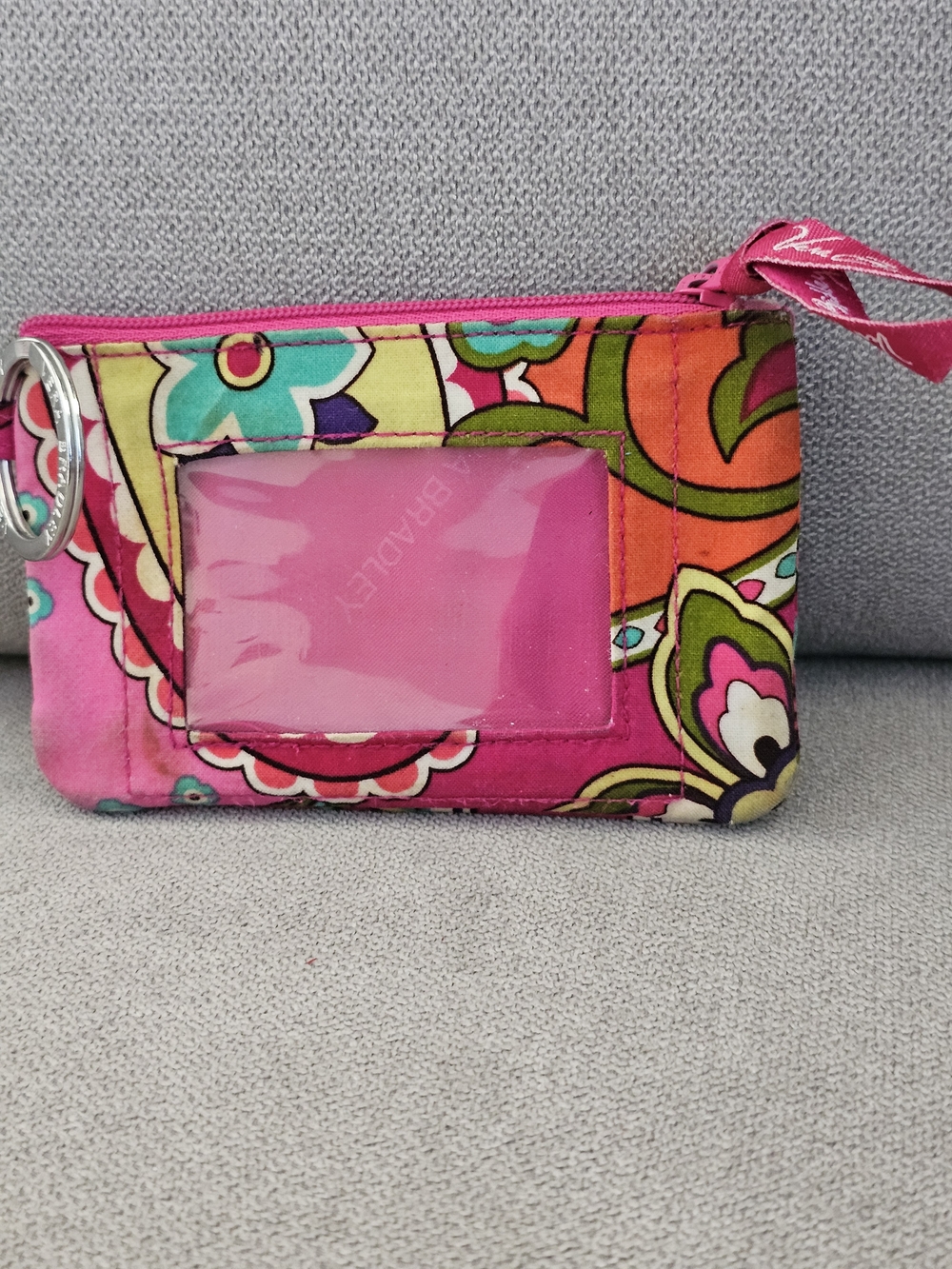 Vera Bradley Hot Pink Floral ID Card Holder Wristlet
